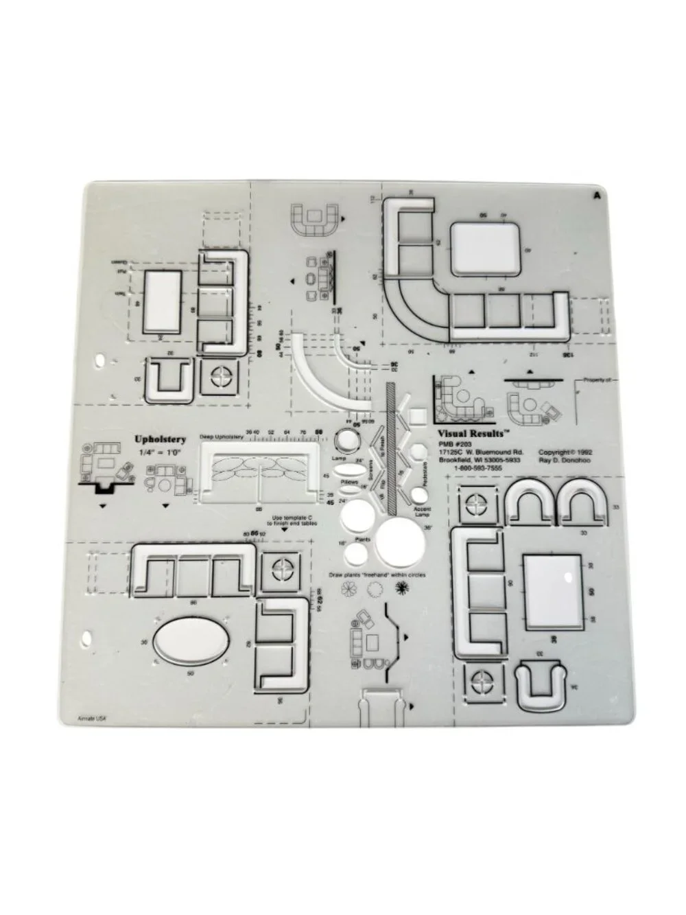Architectural Drafting Furniture Stencils Set of 6 Ray Donohoo 1992 Upholstery